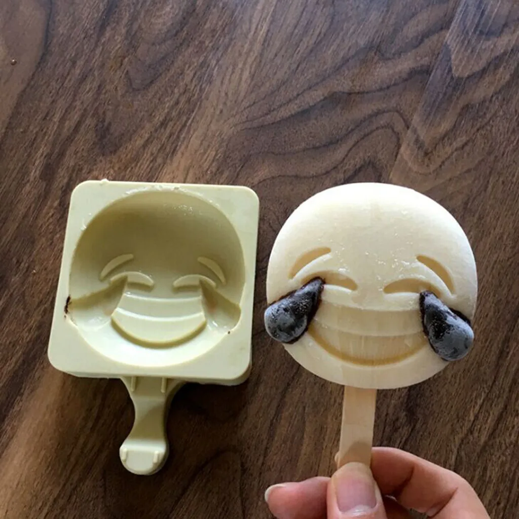 

Cute creative Laughing Crying Expression Ice Cream Maker Silicone Ice Cream Ice Cream Mold Ice Cream Mold