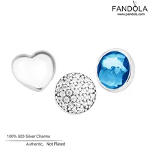 3 шт. в упаковке для медальона-подвески, ожерелья из стерлингового серебра 925 пробы, голубой кристалл и подвеска с прозрачными кубическими цирконами, изготовление ювелирных изделий