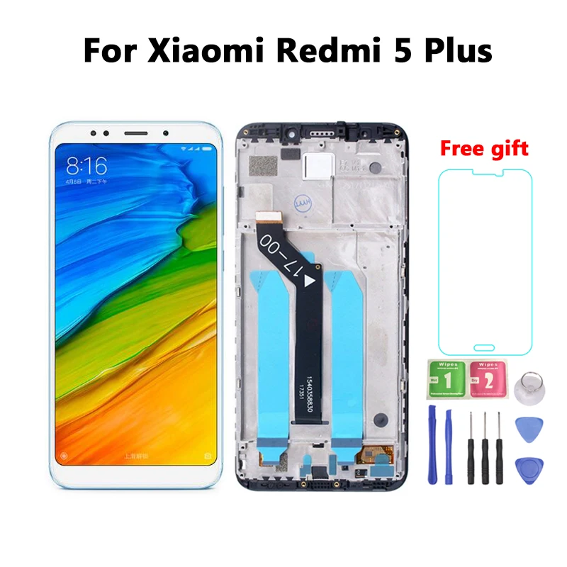 

New LCD For Xiaomi Redmi 5 Plus LCD Display Touch Screen Digitizer Assembly Frame Replacement Parts For xiaomi redmi 5plus