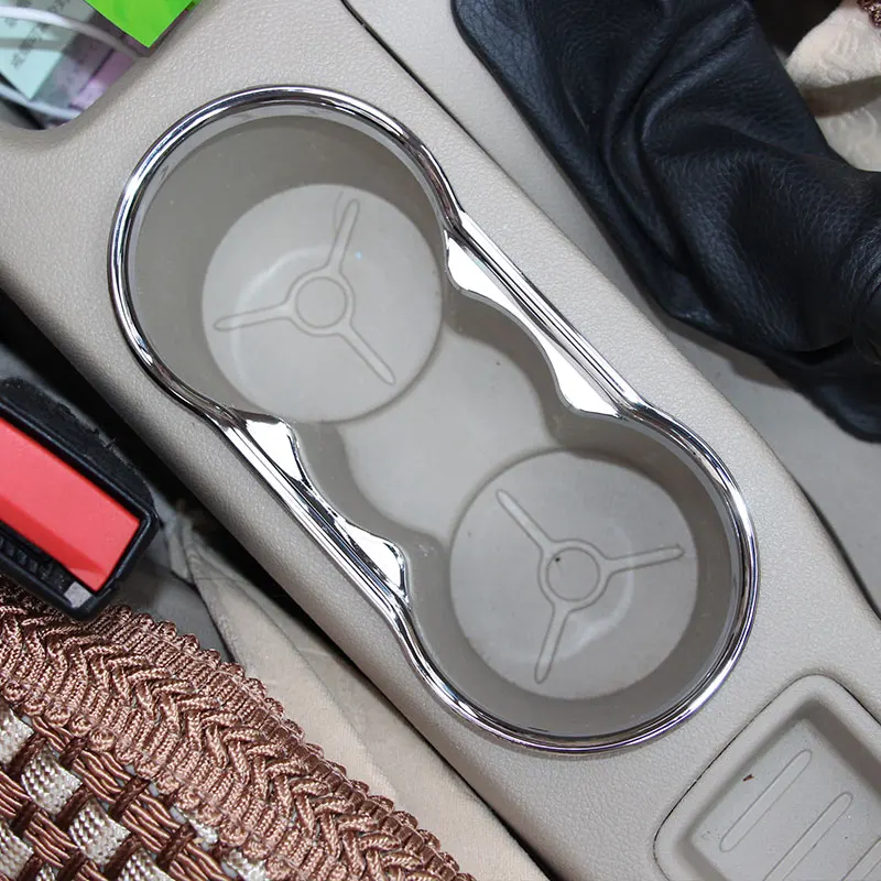 

Chrome For Ford Focus 2 3 Fiesta Kuga Mondeo Ecosport Water Cup Decoration Trim Covers Steering Wheel Paillette Decoration Box