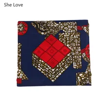 She Love 3 ярдов/партия африканская ткань с восковой печатью Рипстоп настоящий воск Лоскутная Ткань для женщин вечерние свадебное платье Швейное Ремесло «сделай сам»