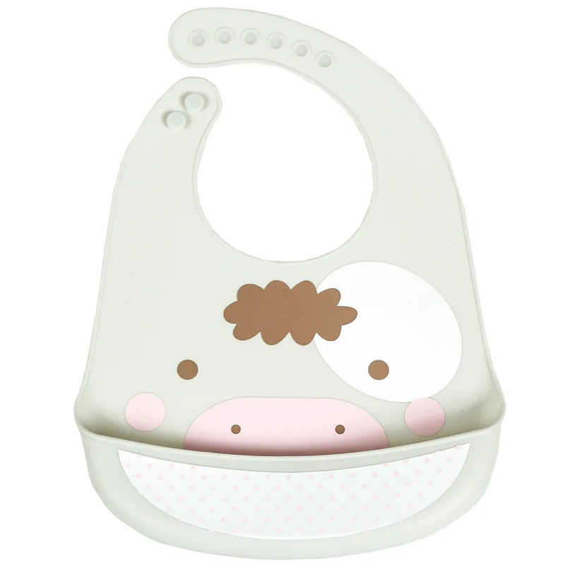 

Silicone bib baby three-dimensional waterproof food meal pocket baby bib eating pocket soft and tasteless easy to wash