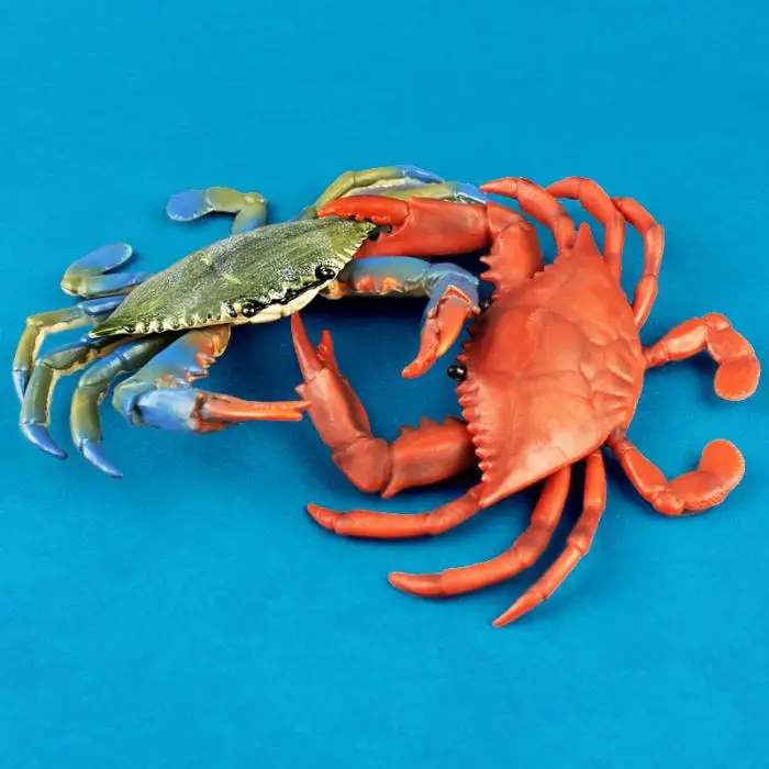 Children Toy Realistic Crab PVC Solid Ocean Sea Animal Figure Model Kids Gift-Drop