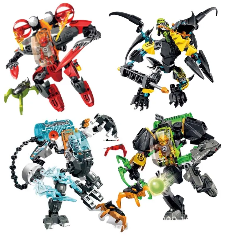 Compatible With Legoings Hero Factory 6.0 Rocke Sterlth Machine Building Blocks Bionicle Robot Toys For Children Building Kits