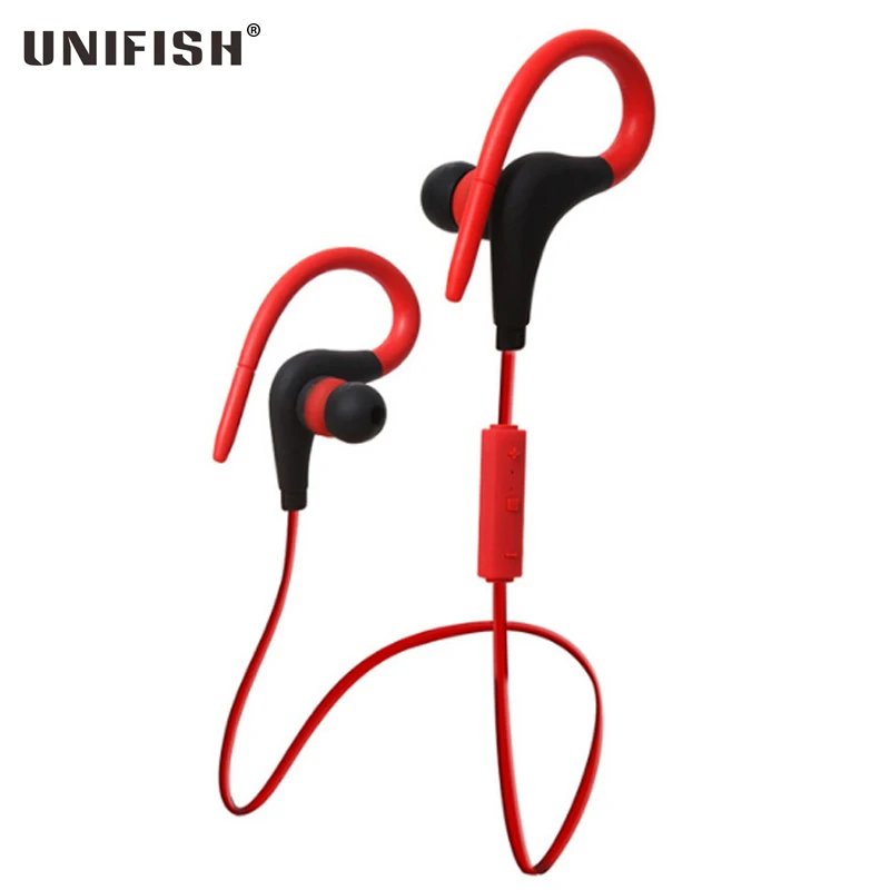  Original UNIFISH BT-48 Bluetooth 4.1 Ear Hook Earphone Stereo Headset Earbuds Handsfree Headphone Wireless Sport With Mic 