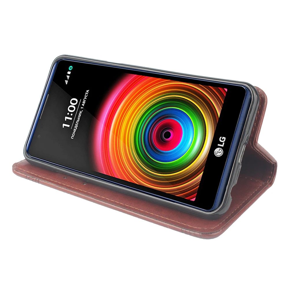 HongBaiwei тиснение для LG X power чехол бумажник Слот Флип кожа xPower телефона оболочки