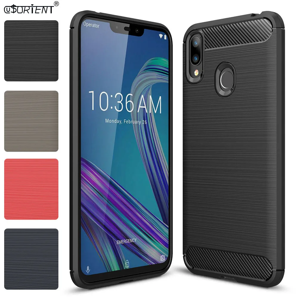 

Bumper Case For ASUS ZenFone Max M2 ZB633KL Soft Silicone Full Cover ZB633 ZB 633 KL Carbon Fiber Fitted Phone Cases X01AD Funda