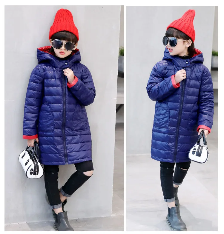hooded children thick down coat winter 2017 long warm jacket for girls kids coats for little big girl outerwear clothing 8 10 12 years  (15)