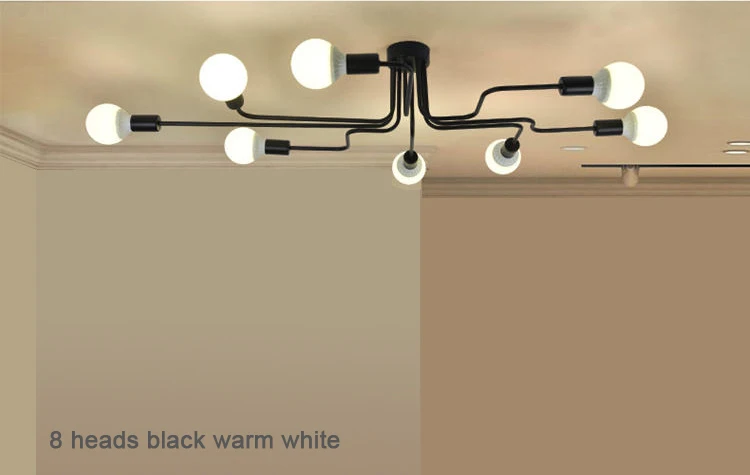  Vintage Ceiling Light Iron Multiple Rod Creative Retro Personality Luminaria Industrial Led Home Li - 32809165095