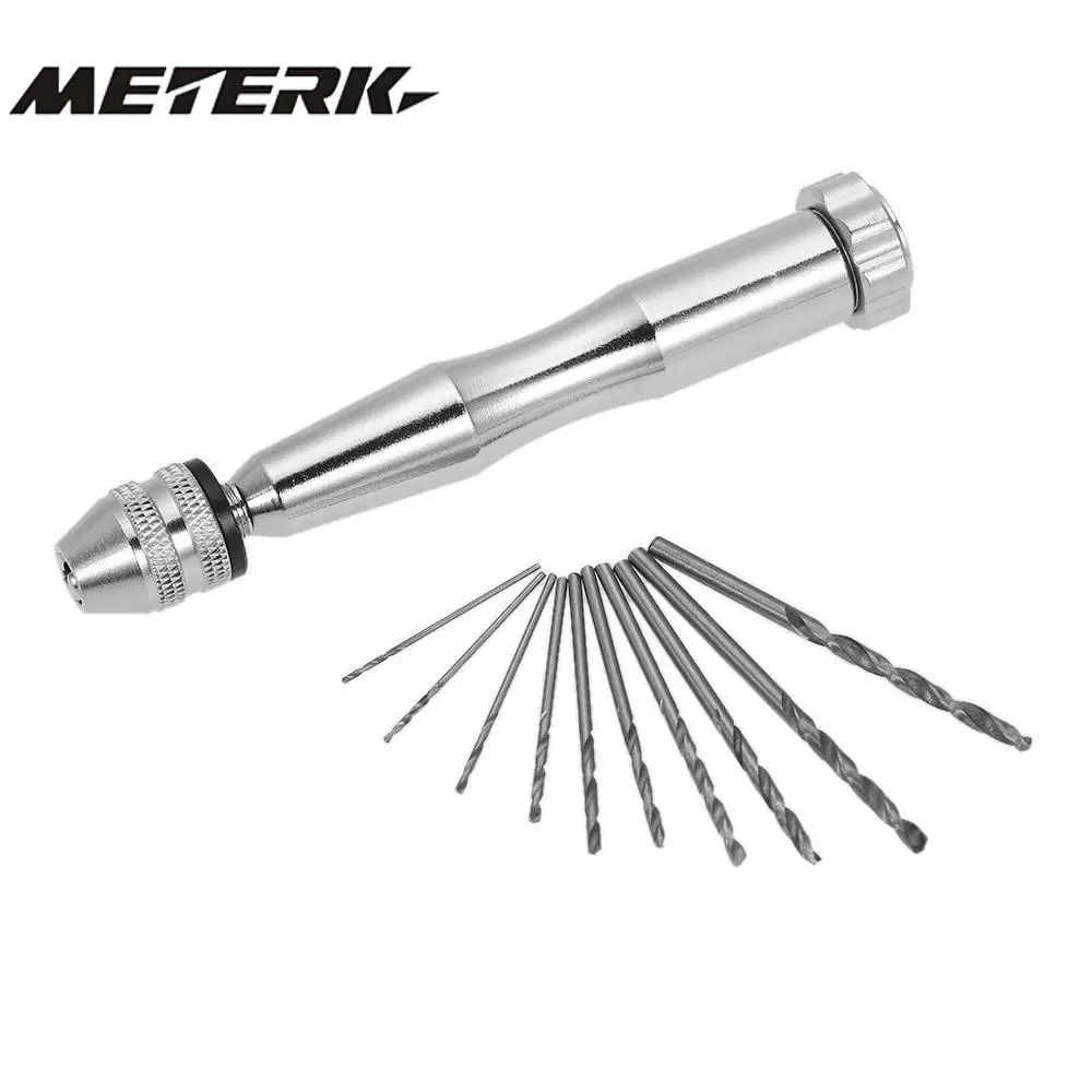 0.3 3.5mm Mini Hand Drill Set with 10pcs High speed Steel Twist High