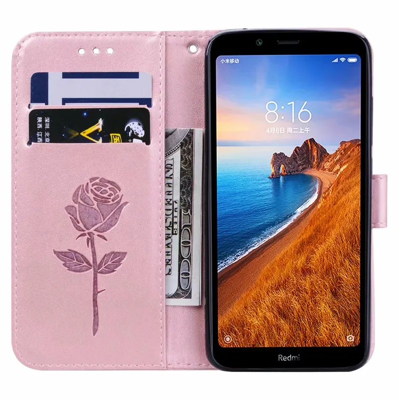 Redmi 7a кожаный чехол Винтаж откидной Чехол-кошелек с подставкой для Xiaomi redmi Note 6 7 фотоаппаратов моментальной печати 7s redmi 6a 4a 6 7 5 PLUS mi A1 5X F1 bling розовый Бампер-Чехол