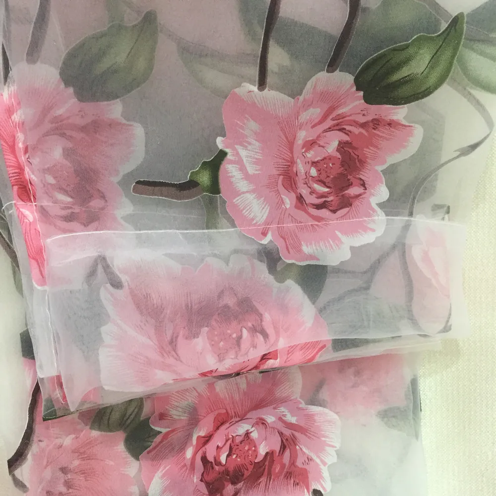 

1 PC Brilliant Peony Flowers Tulle Window Screens Door Balcony Curtain Sheer Scarfs Cover Valance Panel Fabric Home Deco 23May21