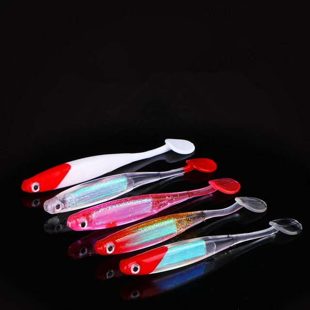 Fishing Lure Soft Tail Worm, Soft Lures Fish Tail, Fishing Tube Lures