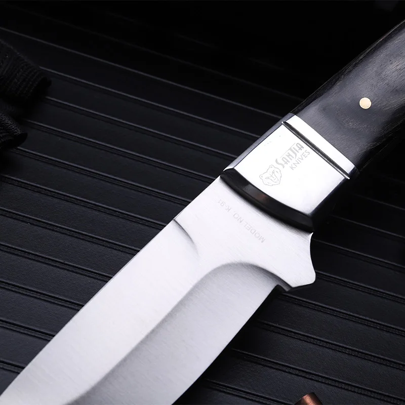 2016 Outdoor self-defense field high hardness leggings saber wilderness survival fruit knife small straight knife sharp red dust