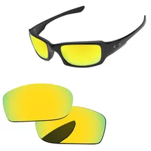 Polycarbonate-24K Золотой Зеркало Замена линзы для пятерки квадратные солнечные очки Frame UVA и UVB Защита