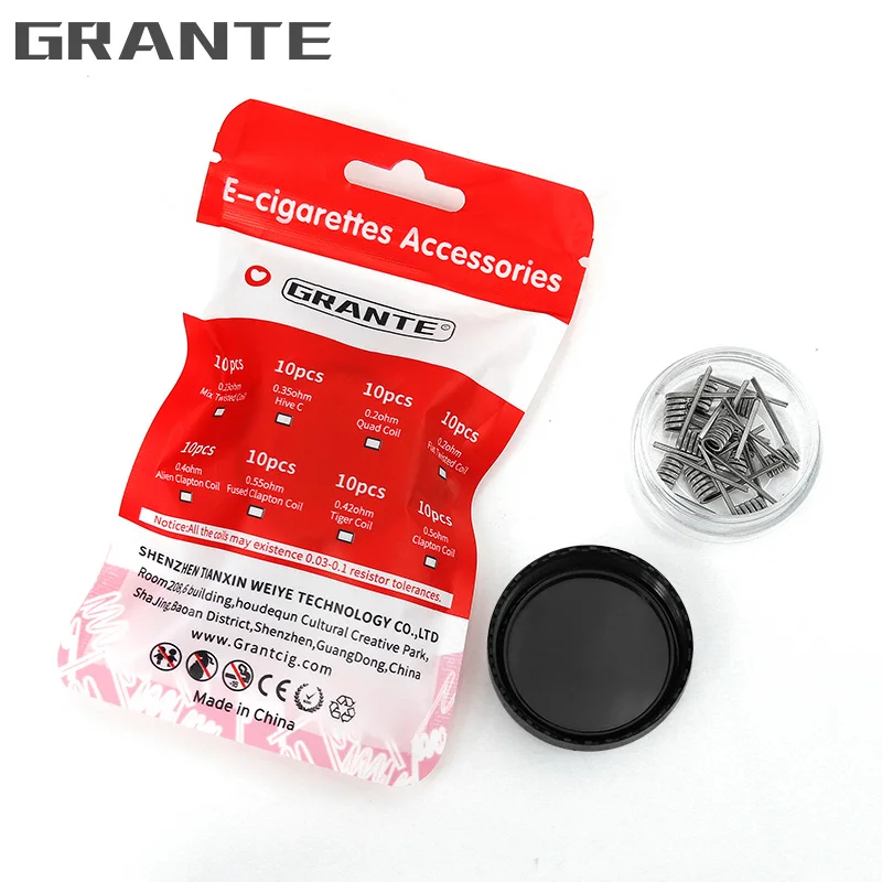 Grante Prebuilt катушка Alien Clapton Vape готовая для RDA RTA RBA RDTA распылитель электронная