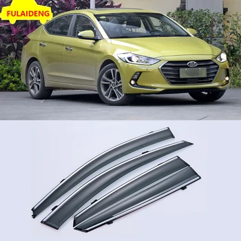 

4pcs For Hyundai Elantra 2016-2018 Sun Rain Wind Smoke Window Visor Vent Door Visors Car Styling Accessories