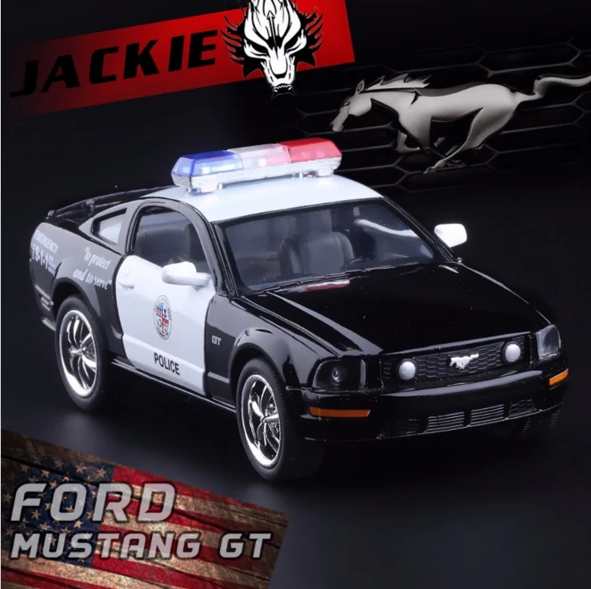 New 138 Ford 2006 Mustang GT Police Alloy Diecast Model Car Toy