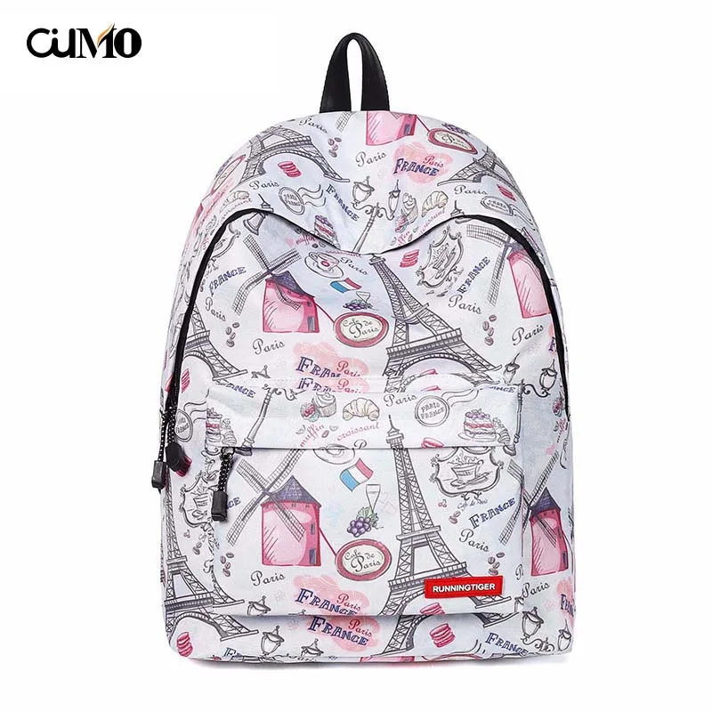 

Ou Mo brand Eiffel tower Women Mini Bag man teenagers Boys/Girls Schoolbag laptop computer anti theft backpack feminina backpack