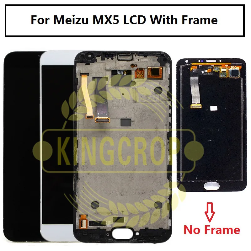 

For 5.5'' Meizu MX5 MX 5 LCD screen display+touch panel digitizer with frame white/ black free shipping MX5 LCD
