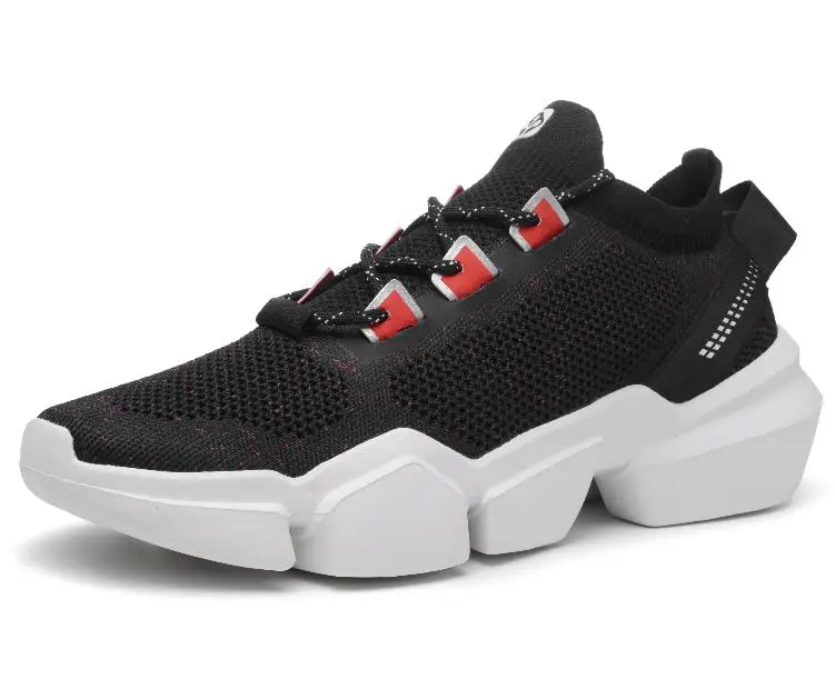 Yarn black Высококачественная Мужская спортивная обувь с толстой подошвой для занятий спортом на открытом воздухе, беговые кроссовки для мужчин, Спортивная походная обувь для пробежек, турсима, мужская обувь для путешествий - Цвет: Yarn black