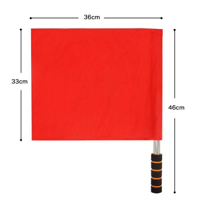 Referee Flag Stainless Steel Hand Flags For Football Track And Field Official Flag For Soccer Volleyball Football Track 4 Pcs