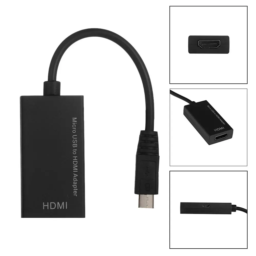 Переходник с Micro USB на HDMI штекер гнездо высокоскоростной HDTV адаптер
