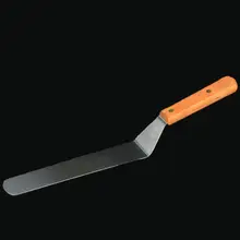 Spatule à pâtisserie courbée en acier inoxydable, 8 pouces, grattoir couteau à beurre et crème plus lisse, outils de décoration de gâteaux-25