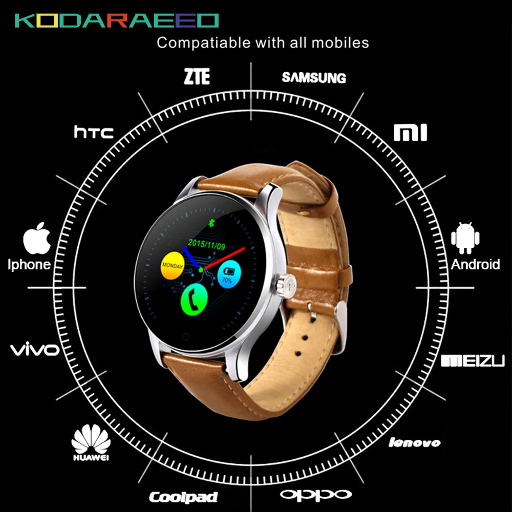 

K88H Smart Watch MTK2502 Heart Rate tracker Monitor with Detachable Strap Wrist SIM Card Smartwatch Men for IOS Android Phone