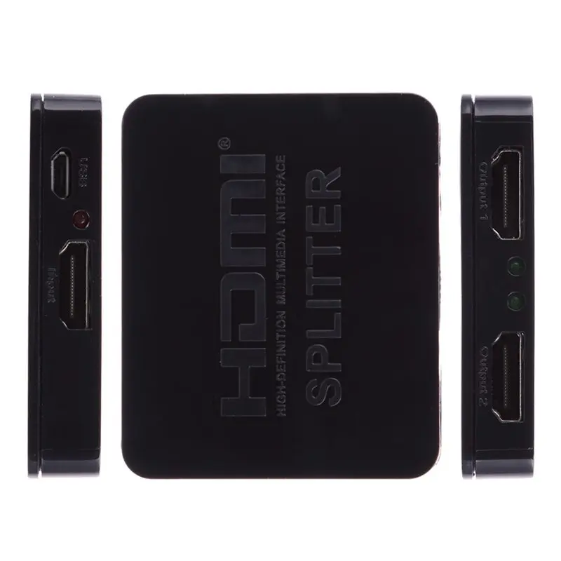 Новый HDMI 1 in2 разветвитель усилитель Дубликатор концентратор коробка Авто