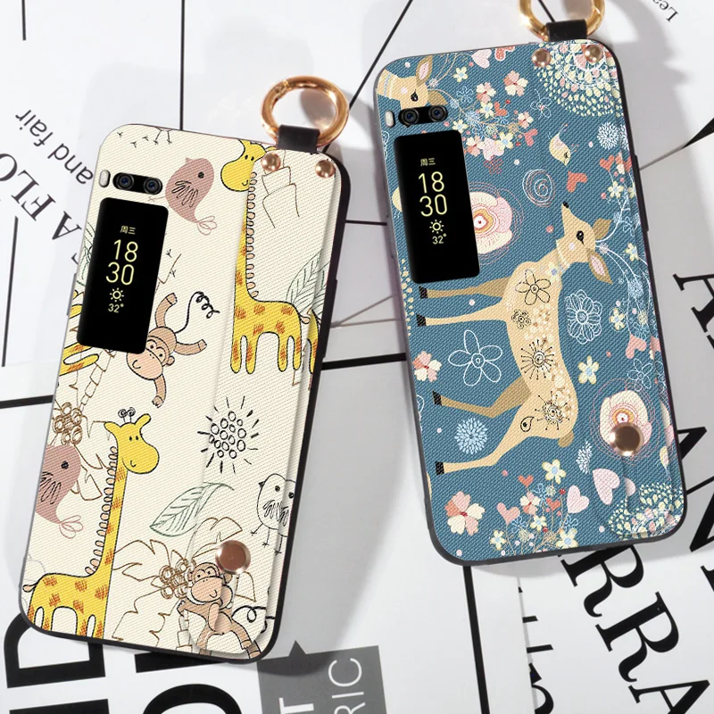 

Strap Rope Phone Case For Meizu U10 U20 E M3E E2 E3 Lanyard Stand Cover For MEIZU Pro 6 7 Plus Pro6 Pro7 Plus Soft Relief Coque