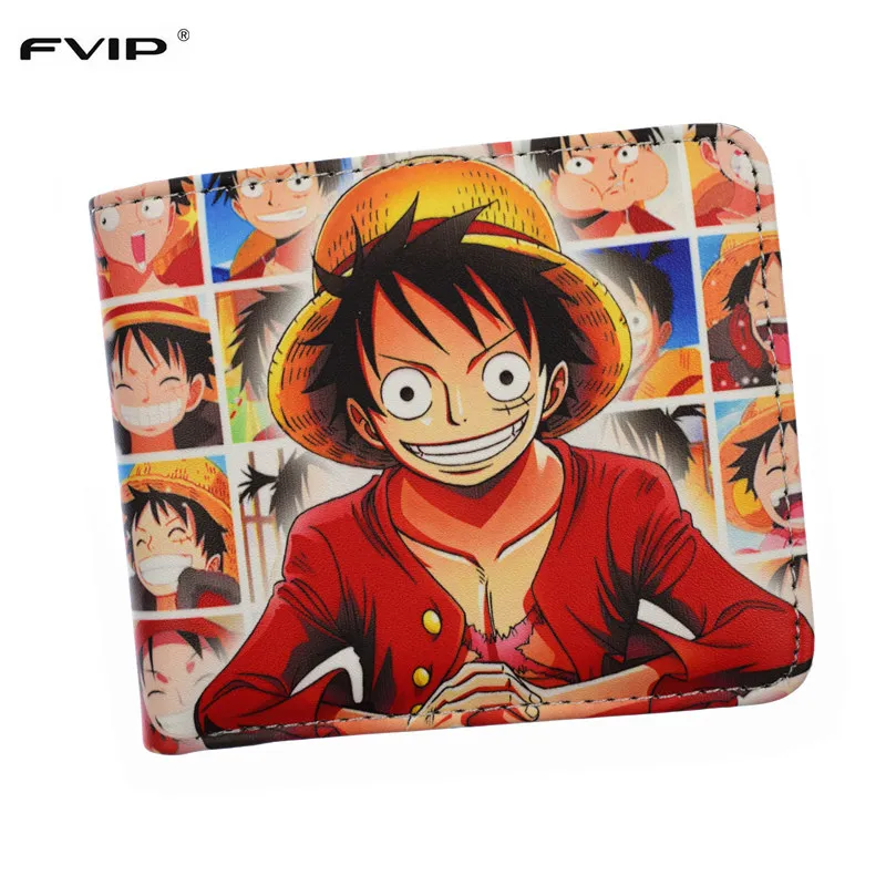 Короткий кошелек из искусственной кожи Luffy Law Ace аниме для молодых с искусственным