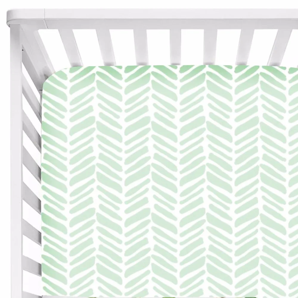 Mint Painted Herringbone