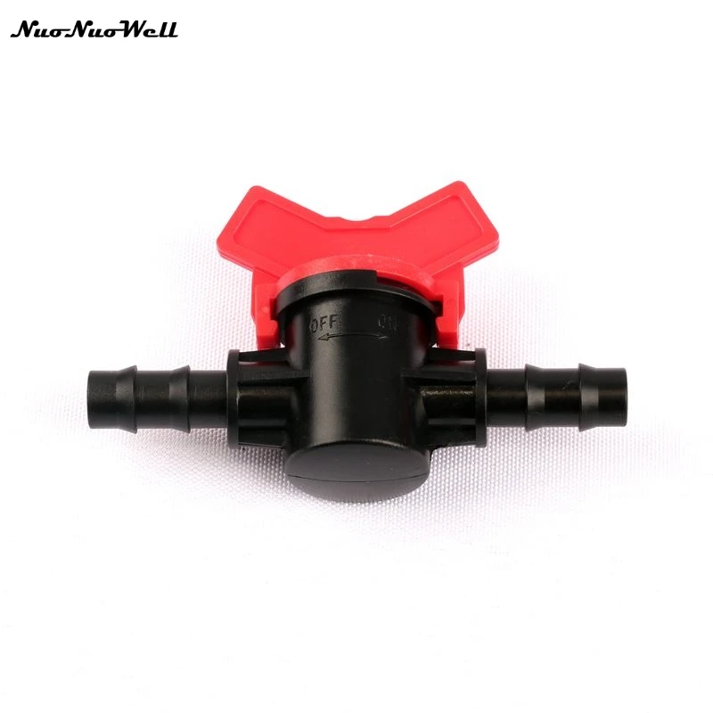 3pcs NuoNuoWell 8/11mm PE Hose Ball Valve Barbed Head Irrigation Pipe Valve Garden Greenhouse