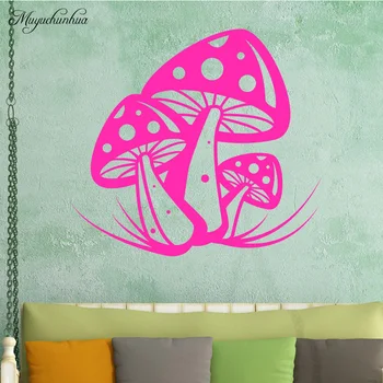 

Muyuchunhua Beautiful Mushroom Stickers for Home Decor Kids Room Living Room Removable DIY Wall Stickers Vinyl Wall Art Decal