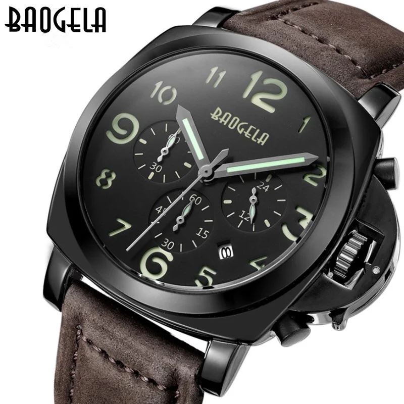 

Baogela Men's Wrist Watch Chronograph Sport Watches Luminous Waterproof Military Watch Men Watch Clock relojes para hombre saat