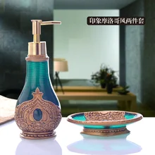 Роскошный набор для ванной комнаты, бутылка для мытья лосьона,, креативный антисептик для рук, мыло коробка с туалетными принадлежностями, набор LO728331