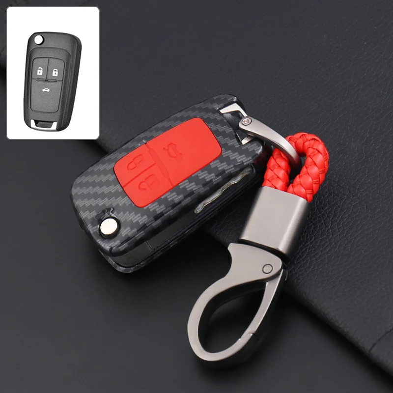 

Carbon fiber silicone Car key case key bag fit for Buick for Chevrolet Cruze For OPEL VAUXHALL Insignia MOKKA BUICK fold key