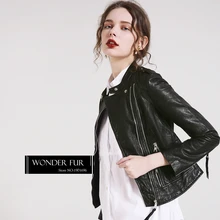 Винтаж из натуральной кожи с отделкой из натуральной из кожи овчины, байкерская куртка дамы в стиле панк стекаются крутая кожаная куртка модель мотоцикла пальто из овечьей кожи