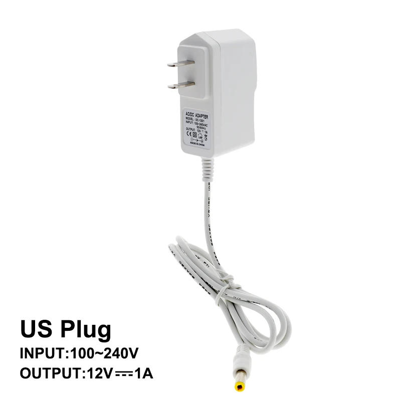 DC12V адаптер питания белый корпус AC100 240V светильник ing трансформаторы выход 12 В 1A/3A