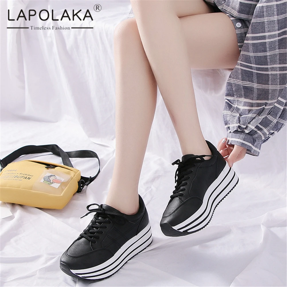 

Lapolaka 2019 Brand New Spring Autumn Sneakers Ladies Flat Platform Dad Shoes Women Shoes Woman Casual Flats Size 36-41