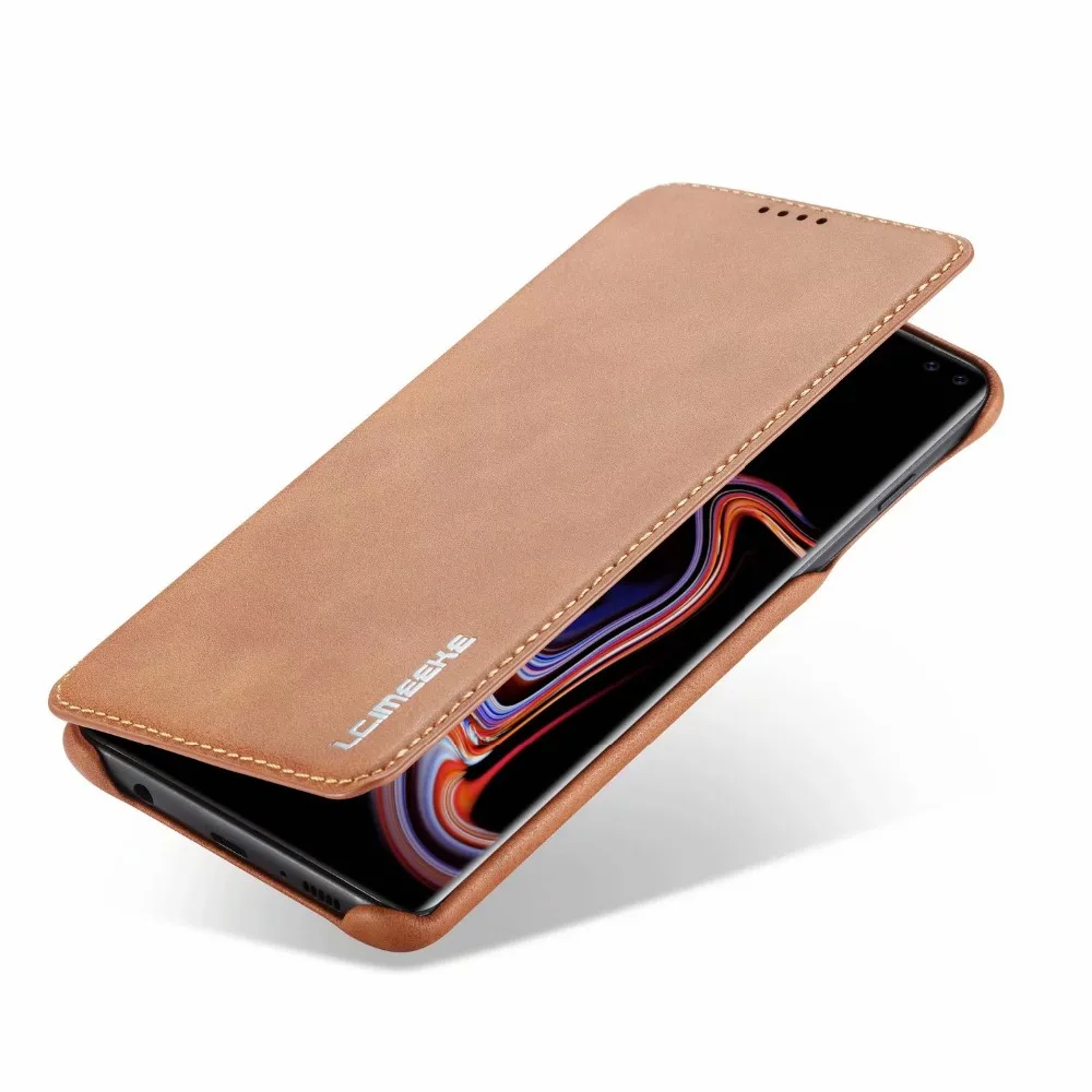 

Luxury Flip Leather case For Samsung Galaxy s10 9 8 7 plus Shockproof Anti-fall funda back Stand cover For Samsung Note 8 9 capa