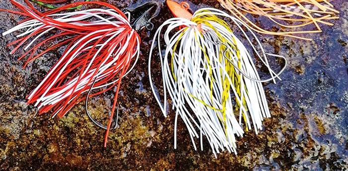 Fishing Lure Buzz Bait Spinnerbait Spinner Spoons Lead head Metal Hook Rubber Jig Head 7.7cm 7g 5pcs Fishing Tackle  (16)