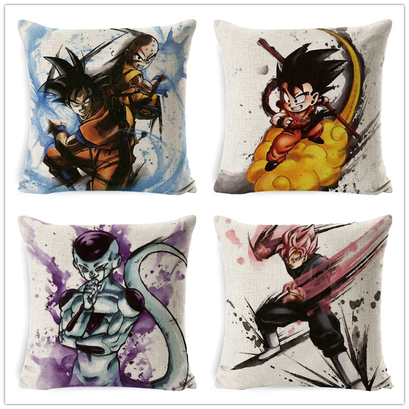 

Classic Anime Home Decorative Pillow case Japanese Cartoon Dragon Ball Pillowcase Anime Bedroom Office Decorative Pillow Cover