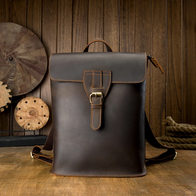 

Handmade Full Grain Leather School Travel Man Backpack Christmas Gifts Personalized Leather Daily Work & Student Women backpack