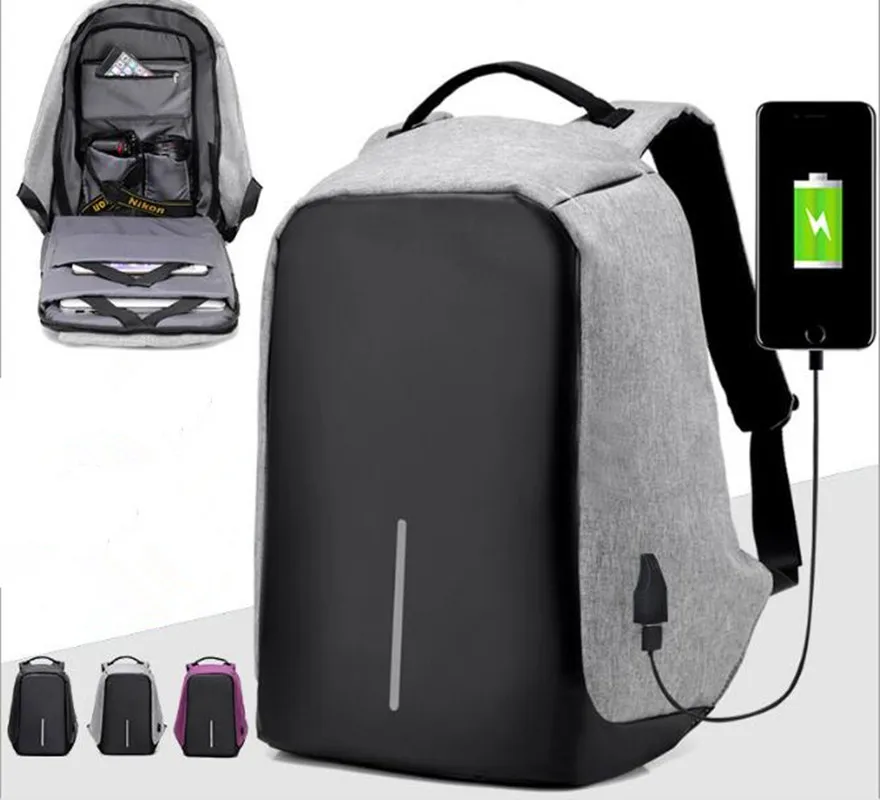 

Multifunction USB charging Men 14.1inch Laptop Backpack For Teenager Fashion Male Leisure Travel backpack anti thief FR544