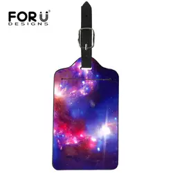 Forudesigns/funky Galaxy Чемодан бирки путешествия Чемодан этикетки ремни чемодан имя id адрес теги путешествовать аксессуары Оптовая продажа