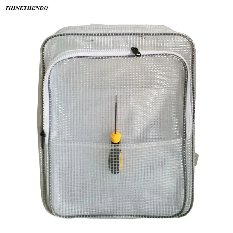

THINKTHENDO 2019 New Anti-Static Clear PVC Backpack Cleanroom Engineer Tool Bag Fashion
