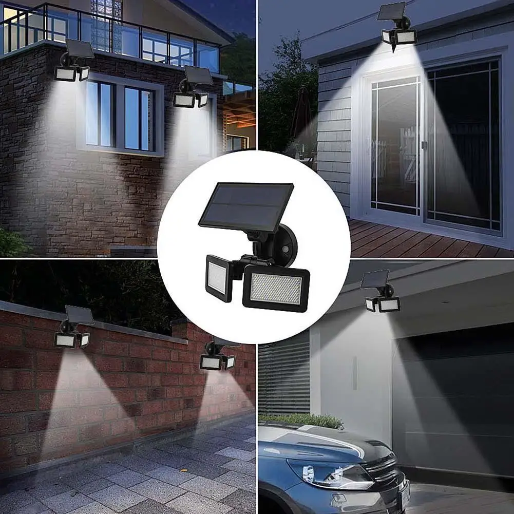 

Outdoor Wall Light LED Ip65 Waterproof 5W Wall Light Solar Double-head Microwave Sensing Lamp Garden Light For Lighting Tools