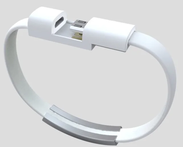 type-c white FUNIQUE кабель для передачи данных для мобильного телефона плетеные браслеты и браслеты для мужчин и женщин панк Usb зарядный кабель Lether браслет ювелирные изделия - Окраска металла: type-c white